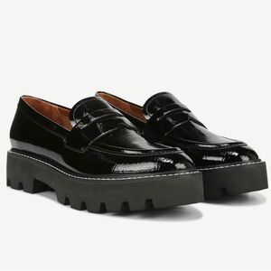 Franco Sarto Black Platform Loafers